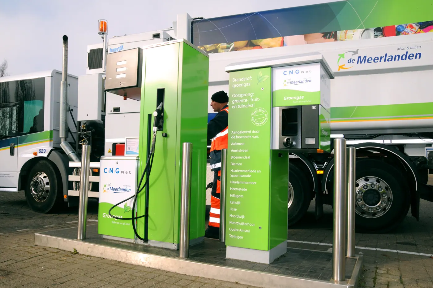 De Meerlanden — Belettering tankstation groengas