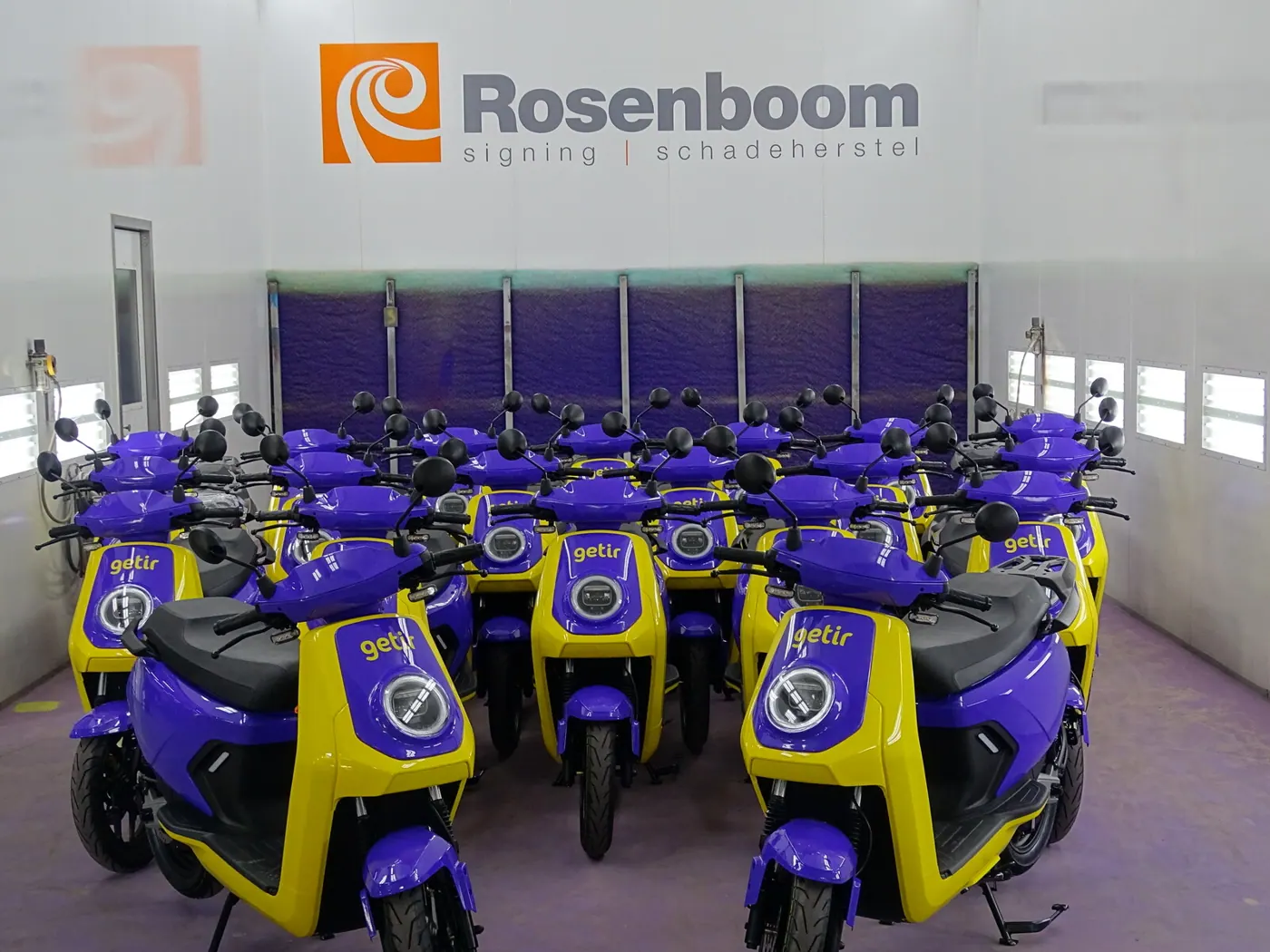 Getir scooters — Volledig gespoten elektrische bezorgscooters