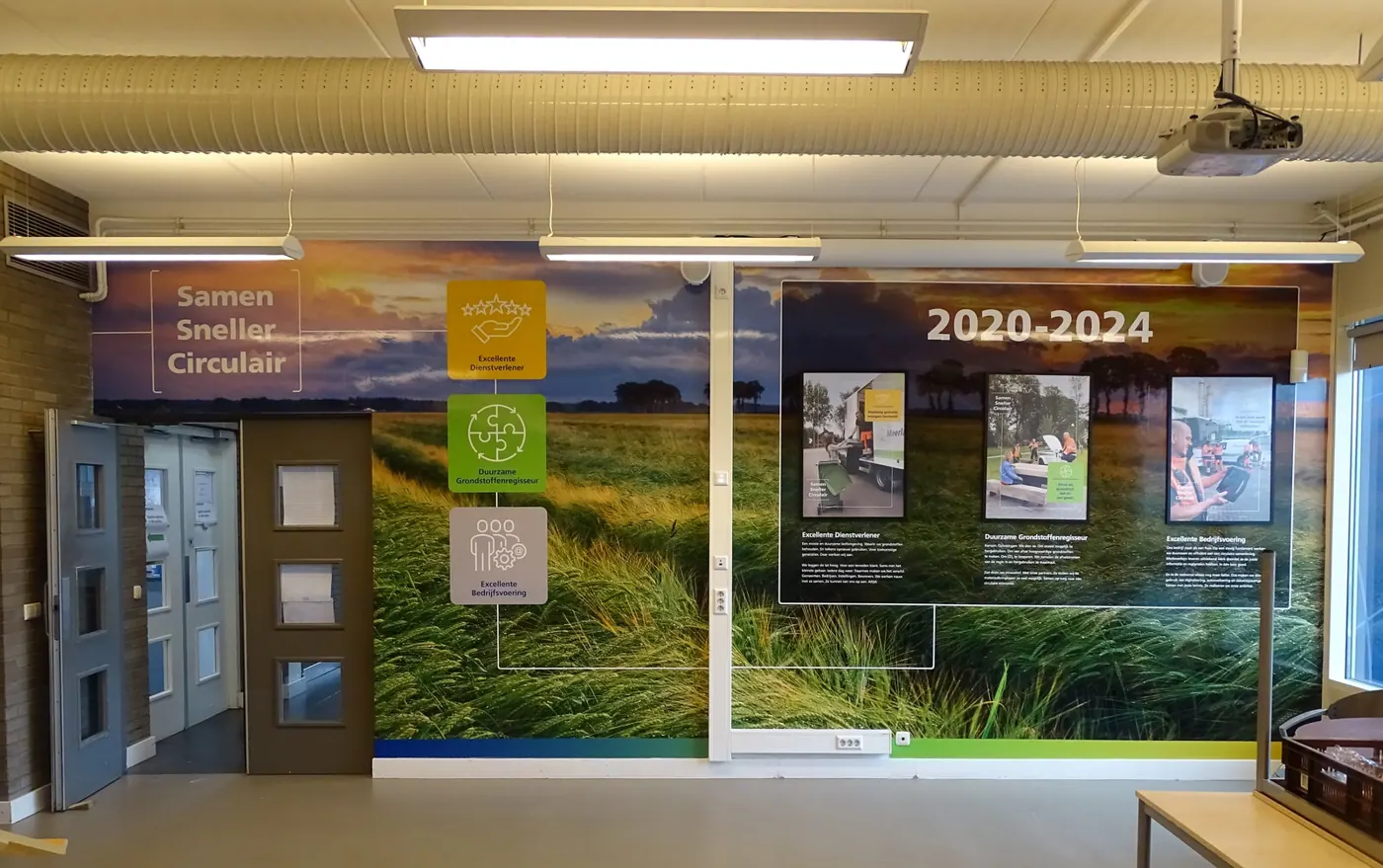 Meerlanden — Wandbekleding kantoor — Samen Sneller Circulair